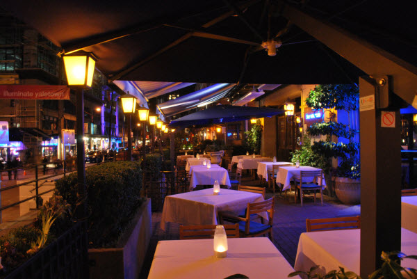 Blue Water Cafe patio.